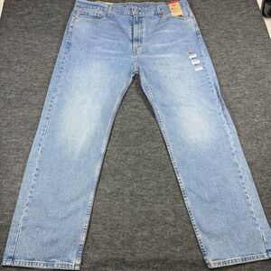 Levi's 505 Men's Regular Stretch Blue Denim Jeans 42x32‎